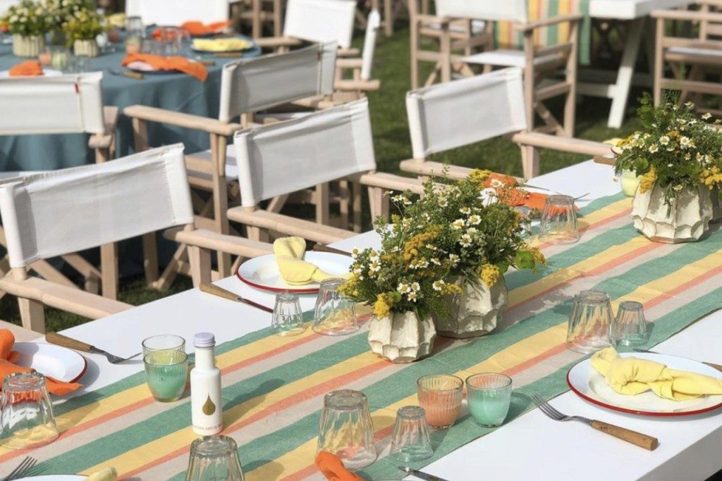 Orange linen napkin - Image 1
